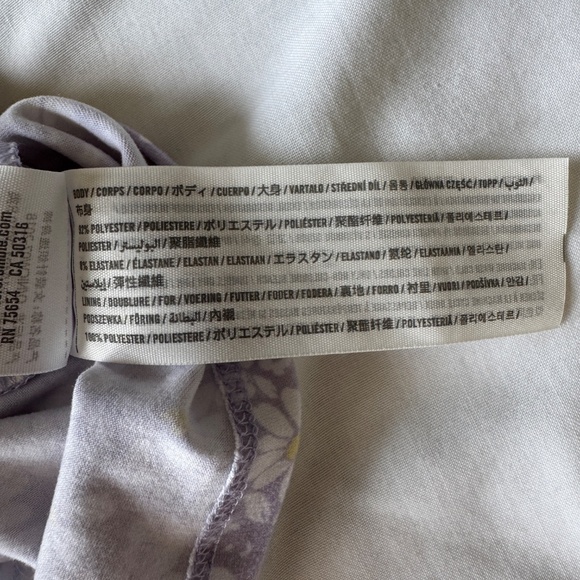 Hollister Floral Spaghetti Strap Babydoll Romper Lilac Purple Size M Outdoor Y2K - Picture 8 of 16